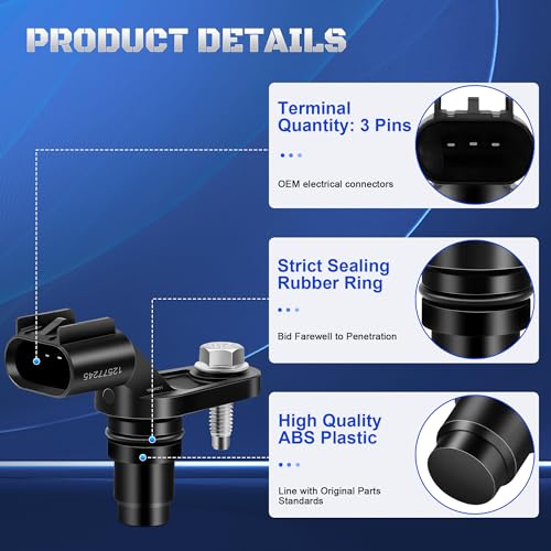 Set of 2 Camshaft Position Sensor 12577245 Compatible with Chevy Equinox Malibu HHR Cobalt GMC Terrain Buick Regal Lacrosse Verano Pontiac G5 G6 Solstice Saturn Ion Sky Vue 2131690, 917-720