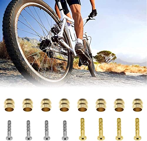 CYSKY Bike Hydraulic Brake Hose Kit 2500mm for Shimano BH59 BH90 Sram Avid System, Included 8 Bike Brake Olive and 8 Brass Connecting Insert (Black)
