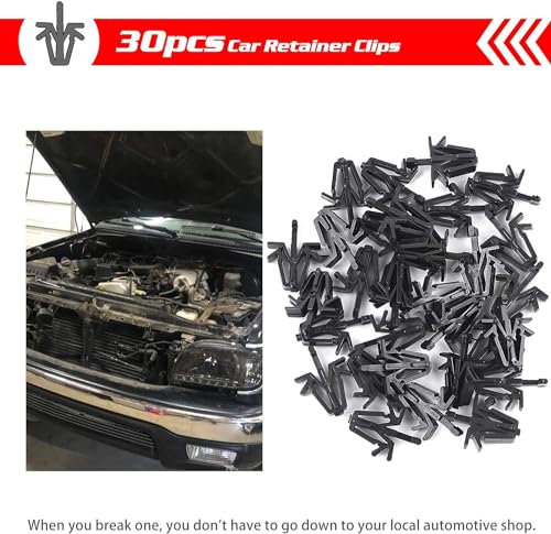 OTUAYAUTO 30PCS Grille Clips Retainer - Length 19mm Interior Trim Panel Grille Fastener Replacement for Toyota Tacoma 1995-2004, 4Runner 1989-2002, Pickup 89-95, RAV4 01-05 Replace OEM 90467-12040