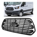 HECASA Front Grille Compatible with 2015-2019 Ford Transit 150 250 350 350HD Grill Assembly ABS Plastic Black Replacemant for CK4Z-17E810-AA FO1200587