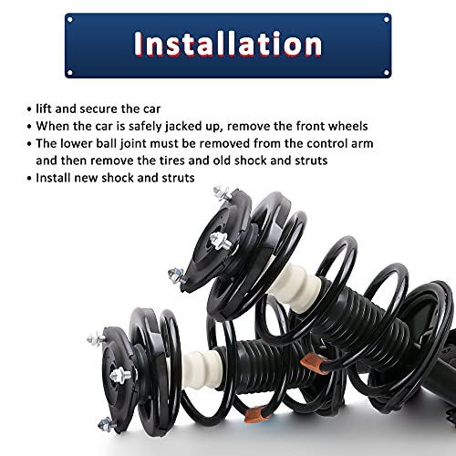 MOSTPLUS 171377L 171377R 181377L 181377R Front and Rear Complete Strut Assemblies Compatible for 2005-2010 Jeep Grand Cherokee EXCEPT SRT8 / 2006-2010 Jeep Commander