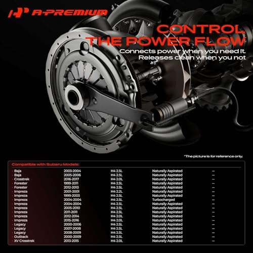 A-Premium Transmission Clutch Kit Set Compatible with Subaru Outback 2000-2009, Forester 1999-2013, Impreza 1999-2016, Crosstrek 2016-2017, Legacy 2000-2009, XV Crosstrek 2013-2015, Baja 2003-2006