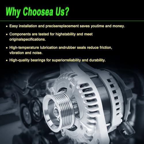 SHICHU Alternator Compatible with 2008-2010 Odyssey 2009-2011 Pilot 2010-2013 MDX RL TL TSX ZDX 3.5L 3.7L V6 Replace for AL1311X 104210-5920 31100-RGW-A01