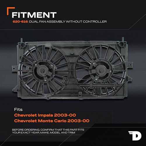 Dorman 620-616 Engine Cooling Fan Assembly Compatible with Select Chevrolet Models