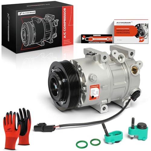 A-Premium Air Conditioner AC Compressor with Clutch Compatible with Hyundai Sonata 2.0L 2.4L 2011-2014, Kia Optima 2.0L 2.4L 2011, GAS