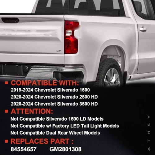 Tail Light Compatible With 2019-2024 Chevy Silverado 1500 Passenger Side