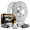 PowerStop Front Brake Kit For Toyota 4Runner 2003-09 |FJ Cruiser 2007-14 |Tacoma 2005-23 - Truck & Tow Carbon Fiber Ceramic Brake Pads + Drilled & Slotted Rotors Upgrade, K137-36