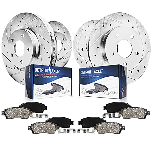 Detroit Axle - Brake Kit for 05-10 Scion tC Drilled & Slotted Brake Rotors