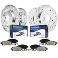 Detroit Axle - Brake Kit for 05-10 Scion tC Drilled & Slotted Brake Rotors
