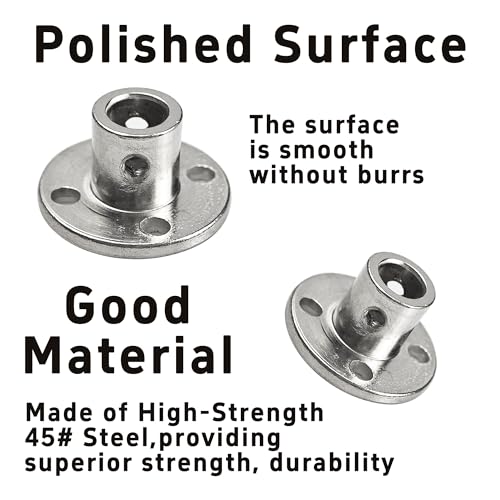 Runseaway 4Pcs 6.35mm Flange Coupling Connector, Rigid Guide Steel Shaft Coupler, High Hardness Guide Model Accessory for DIY RC Motor Axis Fittings