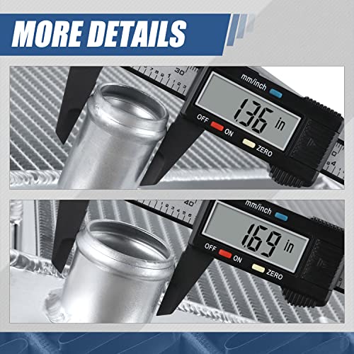 Auto Dynasty Radiator Compatible with 1999-2014 Cadillac Escalade Chevy Silverado Suburban GMC Sierra Yukon H2 4.8L 5.3L 6.0L 6.2L, 34 Inches Core 3-Row Cooling Radiator, Full Aluminum