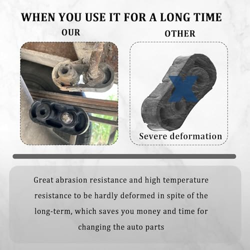2PCS Rubber Exhaust Hangers,Muffler Hanger Compatible with GMC,Cadillac,Chevrolet Replacement OEM#25956663,15740212,Exhaust Hanger Rubber for Vibration & Noise Reduction