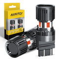 AUXITO CANBUS 3156 3157 LED Bulbs Red with Built-in Resistor 3056 3057 3457R 4057 4156 4157 Anti Hyper Flash Error Free Brake Lights, Tail Lights, Stop Lights, Turn Signal Lights, Pack of 2