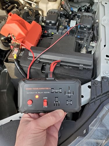 Sound Troubleshooting Automotive Relay Tester with Relay Puller - 12V Auto Relay Diagnostic Tool, Car Relay Tester with Battery Clips, Relay Testing Kit, Electrical Systems Tool | Patented