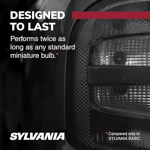 SYLVANIA - 2357 Long Life Miniature - Bulb, Ideal for Daytime Running Lights (DRL) and Back-Up/Reverse Lights (Contains 2 Bulbs)
