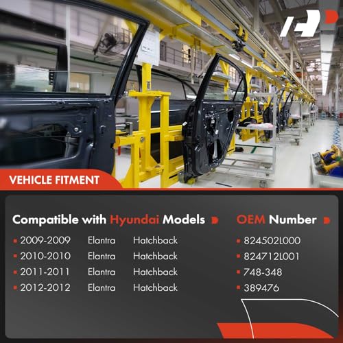 A-Premium Power Window Regulator with Motor Compatible with Hyundai Elantra 2009-2012 Front Left Fit for Hatchback only