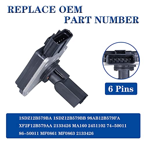 AdvanEX Mass Air Flow Sensor Meter MAF Compatible with 03-04 Ford Focus; 03-04 Escort; 01-04 Escape; 01-03 Ranger; 99-03 Windstar; 01-04 E150; 99-05 Explorer; 01-04 E250 Van & More Replace OE 86-50011