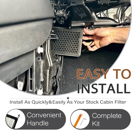 SEZFOM HEPA Cabin Air Filter for Tesla Model 3 Model Y (2016-2026) with Activated Carbon(2-pack) Dual layer Air Filter Replacement