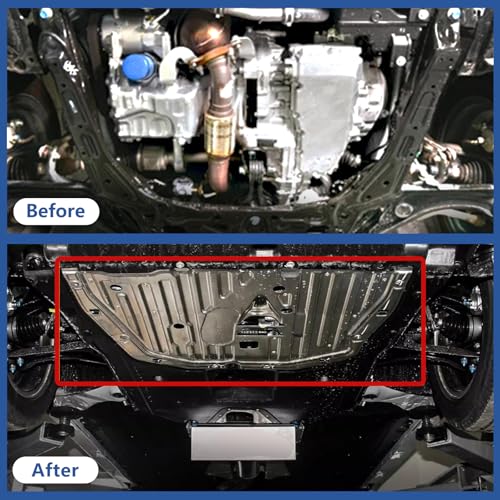 Ryansunoro Engine Splash Shield fit for Honda Civic 2016 2017 2018 2019 2020 2021, Aluminum Alloy Front Engine Case Guard Under Car Shield Cover Replace OEM 74110-TBA-A00, 90674-TY2-A01
