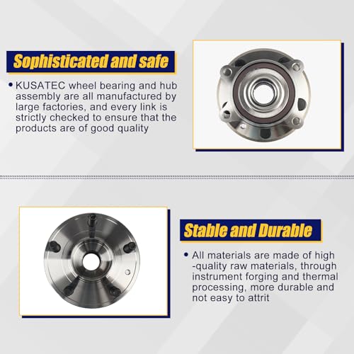 KUSATEC 513275 Front/Rear Wheel Hub & Bearing Assembly Compatible with Ford Edge 2011-2014/Flex 2009-2018/Taurus 2010-2019, Lincoln MKS 2009-2016/MKT 2010-2019/MKX 2011-2015, 5 Lugs w/ABS