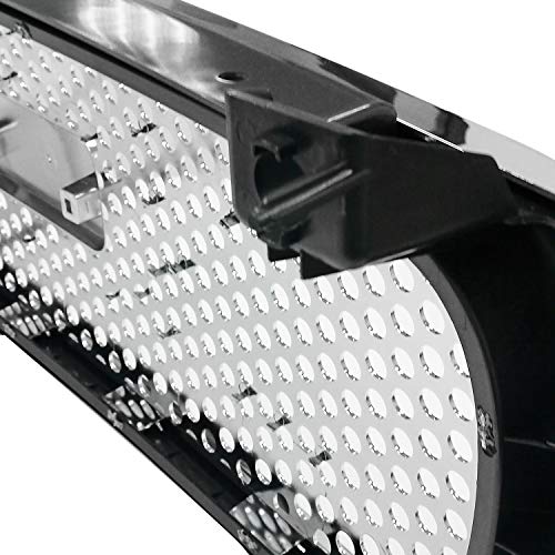 Spec-D Tuning Upper Round Hole Mesh Hood Grill Grille Chrome Compatible with 2000-2006 GMC Yukon Xl