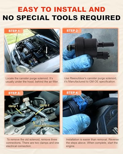 Vapor Canister Purge Valve Solenoid compatible with GMC Acadia Terrain Chevy Impala Traverse Cadillac SRX Buick Enclave 12610560 55593172 911-082