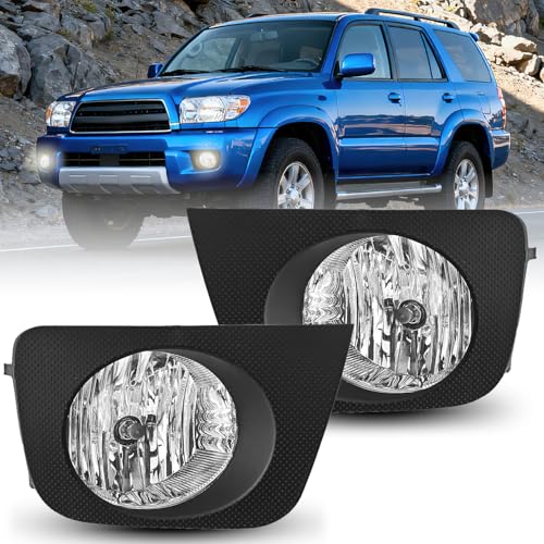 Nilight Fog Lights Assembly Compatible with 2006 2007 2008 2009 Toyota 4runner Left Driver and Right Passenger Side Clear Lens Fog Lamps Replacement 9006 12V 51W Bulbs