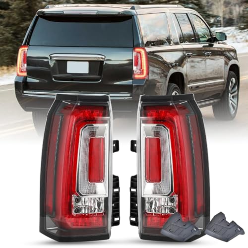 SOCKIR LED Tail Lights Assembly Fit for 2015-2020 GMC Yukon/Yukon XL Denali SLE SLT Rear Brake Lamp with Bulbs and Harness Driver and Passenger Side