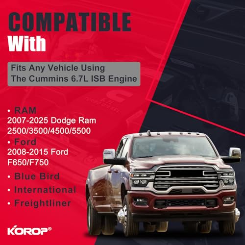 6.7 Cummins Crankcase Ventilation Filter Replaces# CV52001 68002433AB 4936636 904-418 Fits for 2008-2021 Dodge Ram 2500 3500 4500 5500 6.7L ISB Diesel Engines Crankcase Breather Element CCV Filter