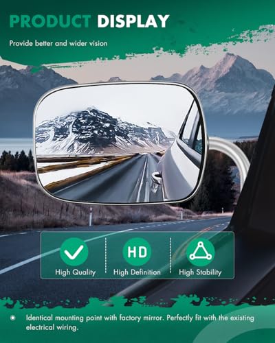 SCITOO Side View Mirrors Fit For 1973-1991 For Chevy Blazer For GMC Jimmy Suburban C10 20 30/C/K1500 2500 3500/C15 25 35 Towing Mirror ABS Plastic Manual Folding