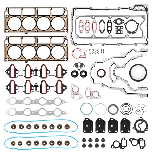 5.3 4.8 MLS Full Cylinder Head Engine Gasket Kit Compatible with 2002-2011 Chevy Silverado Tahoe Avalanche Express Suburban, GMC Sierra Savana Yukon, Buick Escalade 4.8L 5.3L V8