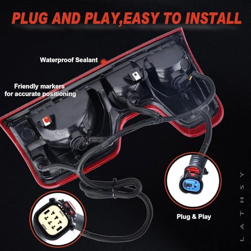 Tail Light Compatible With 2019-2024 Chevy Silverado 1500 Passenger Side