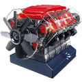 Playz V8 Combustion Engine Model Kit that Runs - Build Your Own STEM Mini V8 Model Engine Kit for Adults & Kids Age 12+, Visible V8 Mini Engine Kit that Works for Adult w/ 270 STEM Parts