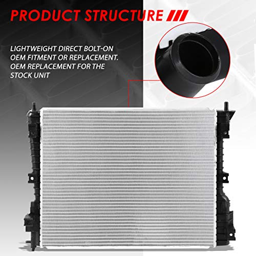 Auto Dynasty Radiator Compatible with 2005-2014 Ford Mustang 3.7L 3.9L 4.0L 4.6L 5.0L AT MT, DPI 2789 Factory Style 1-Row Cooling Radiator, Aluminum Core