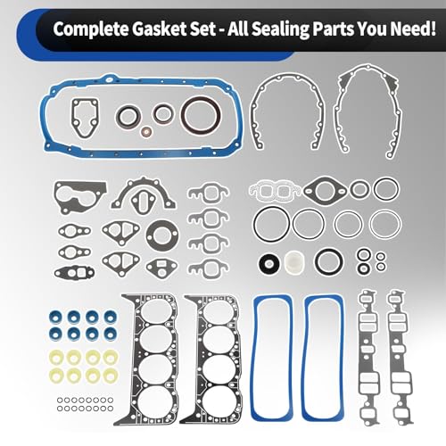 Assembroverse 260-1269 SBC Engine Gasket Set Compatible with C1500/C2500/K1500 G20/G30 5.7L 350 V8 (1987-1995) | Replace KS2666 T598122 Premium Head Gasket Kit