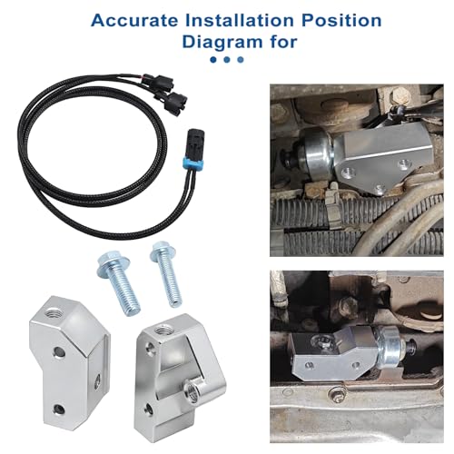 LS Gen 3 Knock Sensor Relocation Brackets with 41 Inch Extension Wire Harness Kit for 1997-2007 GM Gen III LS V8 Engines LS1 LM7 LR4 LQ4 LS6 L59 LQ9 LM4 L33 Aluminum