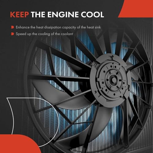 A-Premium Engine Radiator Cooling Fan Assembly Compatible with Select Ford & Lincoln Models - Edge 2007-2014, MKX 2007-2012 - Replace# 9T4Z8C607A