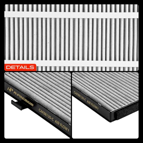 A-Premium Behind Glove Box Cabin Air Filter w/Activated Carbon Compatible with Honda Pilot 2003-2008, Odyssey 1999-2004 & MDX 2001-2006, 3.5L, Replace# WCAF1770, DW45459