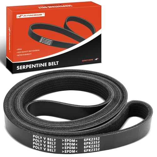 A-Premium 92.5 In Engine Serpentine Belt Fit For Buick LeSabre 2000-2005, Park Avenue, Riviera & Chevrolet Lumina & Hyundai Genesis Coupe & Land Rover LR3 & Mercury Marauder & Pontiac Bonneville