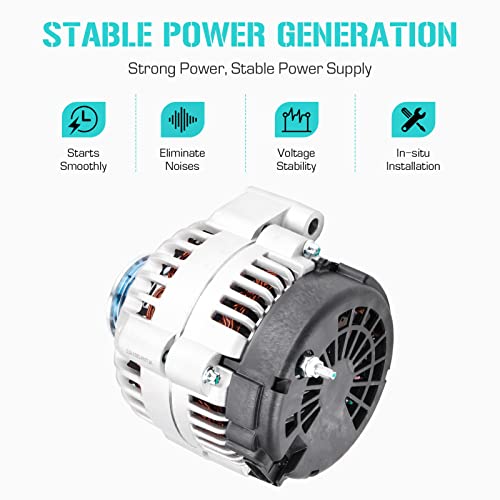 New Alternator Fit for Chevy Silverado Suburban 1500 2500 3500 2000-2005, for Tahoe 2000-2004 Avalanche Astro 2002-2004, GMC Savana Sierra Yukon 2001-2002, Cadillac Escalade 02-04, 4.3L 4.8L 5.3L 6.0L