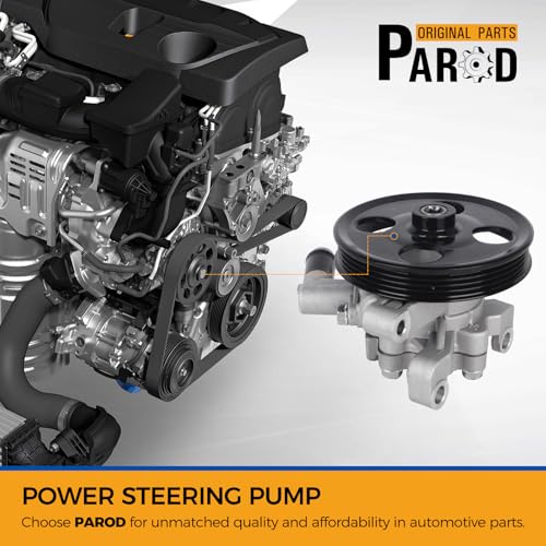 PAROD 201401 Power Steering Pump Fit for 2010-2012 Fusion 3.5L V6, 2007-2010 Ford Edge/Lincoln MKX, 2007-2012 MKZ 3.5L V6