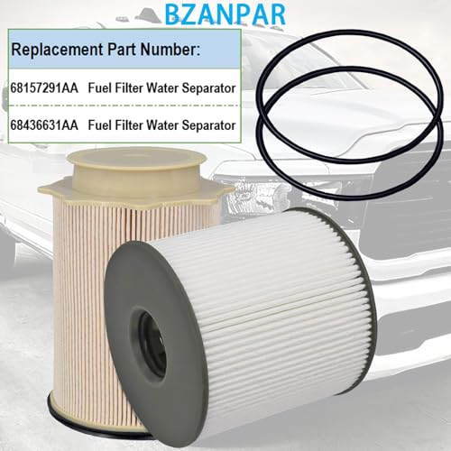BZANPAR Fuel Filters for Ram 2500 3500 4500 5500 6.7 Cummins Diesel, Fuel Filter for 2019 2020 2021 2022 2023 2024 Dodge Ram 6.7 Diesel, Fuel Filter Water Separator Set Replace 68157291AA 68436631AA