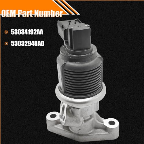 EGR Valve 53034192AA Replacement for 2008-2010 Dodge Dakota Durango Nitro RAM 1500 Pickup, EGR Valve Exhaust Gas Recirculation Valves Fit for Commander Grand Cherokee Liberty Replace OE# 53032948AD