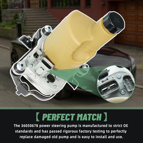 VORGENS 36050678 Electric Servo Power Steering Pump, Compatible with 2004-2013 Volvo C30, C70 II, S40 II, V50 - Replace for 36000116, 36000772, 36000801, 36001485 Steering Fuel Pump