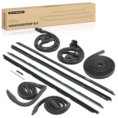 A-Premium 9PCS Door Seal Strip & Window Molding Trim Weather Stripping Kit Compatible with Chevrolet Monte Carlo SS 1983 1984 1985 1986 1978 1988