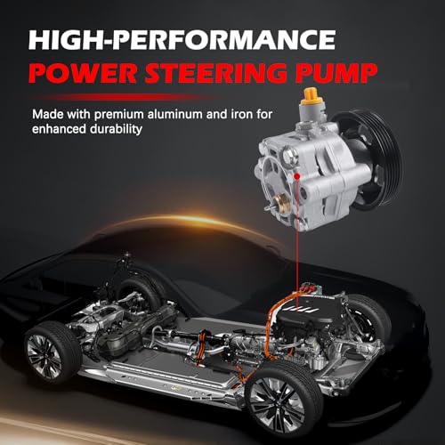 Autodevil 21-5196 Power Steering Pump Fit for 2008-2014 Impreza 2.5L, 2005-2009 Legacy 2.5L, 2005-2009 Outback 2.5L, Power Assist Pump Replace for 21-5196, 96-5196, 990-0766