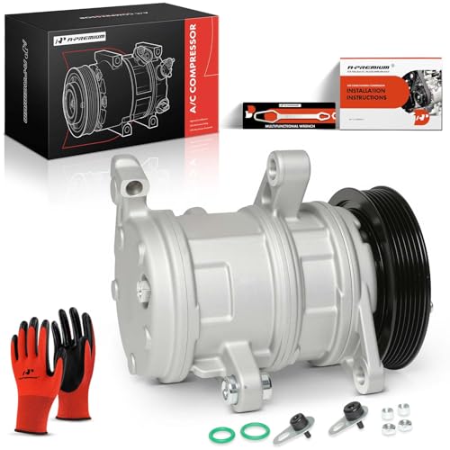 A-Premium Air Conditioner AC Compressor with Clutch Compatible with Dodge Ram 1500 2004-2007, Ram 2500 2004-2007, Dakota 2004-2007 & Mitsubishi Raider 2006-2007