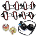 Dual Knock Sensor Kit with Wiring Harness & Intake Manifold Gasket,for Chevy Silverado Avalanche Tahoe, GMC Sierra Yukon, Cadillac Hummer & More Models Replace 12601822 213-3521 89060413