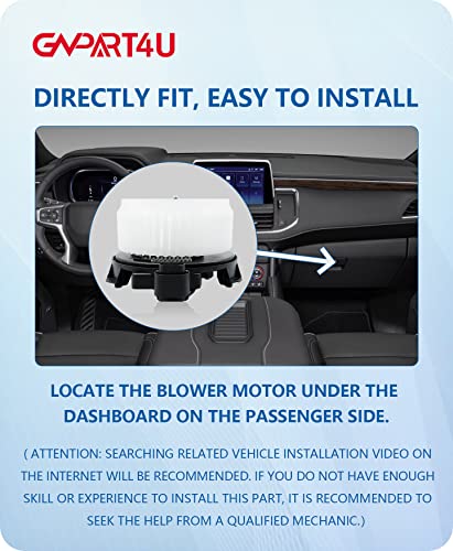 GVPART4U Front Blower Motor for Toyota Tundra Camry 4Runner Highlander Venza Avalon 2007 2008 2009 2010 2011 2012 2013 2014 2015 2016 2017 2018, for 2007-2019 Lexus OE: PM9351 75830 871030E040