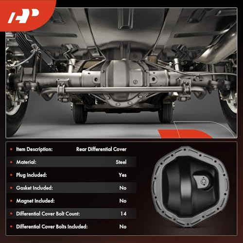 A-Premium 11.5 inches Rear Differential Cover Fit for Chevy Silverado 2500 HD 3500 & GMC Sierra 2500 3500 HD & Ram 2500 3500 & Dodge Ram 2500 3500, 2001-2018, Replaces 12471446